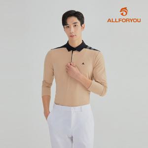 [올포유] [모델착장] 남성 기모 절개 심볼 프린트 카라 티셔츠 AMTYL8367-509_G