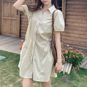 [베나프]모아 반팔 셔츠원피스_BJ2OP032