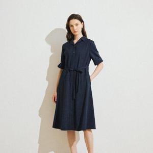 [요하넥스]셔츠카라 플레어 원피스 J5B5D302