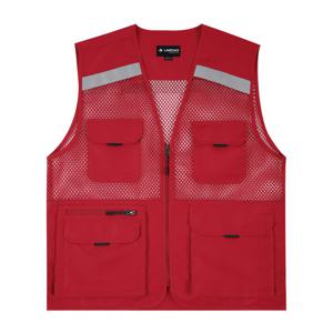 [랜더스][루페코리아] 랜더스 브이넥 반사 망사 조끼 LD483 레드