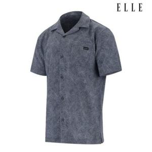 엘르골프 세이브존01 남성 야자수 패턴 셔츠형 반팔 티셔츠 6L35210 809