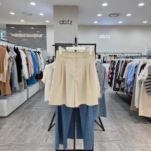 [ab.f.z]AFZ3NPZ1/여름 핀턱 뒤허리밴딩 반바지 정장 팬츠_IC