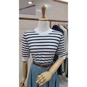 [케네스레이디]셔링 라운드줄무늬니트 EVPOPD9900_CA