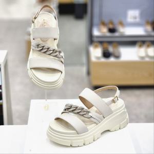 [탠디]X24023 여성 큐빅체인장식 플랫폼 샌들 6cm 아이보리_JK