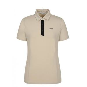 [핑][핑골프]여성 배색 포인트 카라 반팔 티셔츠 121E2TO051_BG