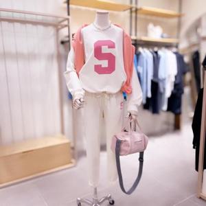 [시에로]  SJ3TSF463_S후로피 밑단 스트링 맨투맨 티셔츠