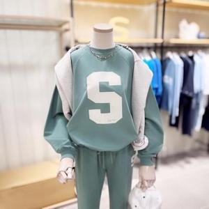 [시에로]  SJ3TSW463_후로피 밑단 스트링 맨투맨 티셔츠