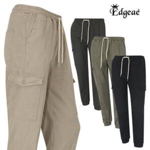 [페라어스]남녀공용 면스판 카고 밴딩 조거바지 MUPF3JU6059