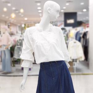 [ab.f.z]펀칭 소매밴딩 화이트 셔츠 블라우스 FSPHZ5B44G