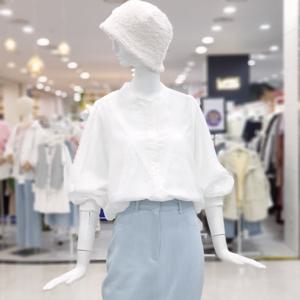 [ab.f.z]레이스 포인트 밑단 밴딩 블라우스 FSPNZ5B38G