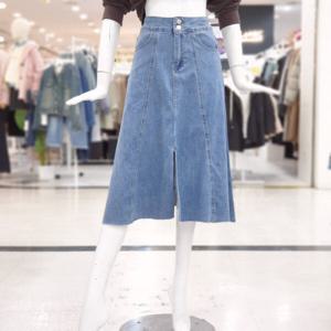 [ab.f.z]스판 앞트임 데님 스커트 FSPHZ5S33G