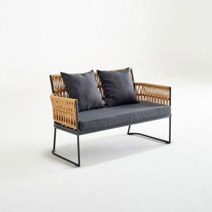 A9111 로프 철제 2인 소파 2colors 2인소파 철제소파 로프소파 디자인소파 거실소파 테라스소파 카페소파 야외소파 정원소파