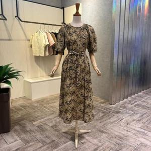 [ab.f.z]AOZ3HO09I_플라워 패턴 플리츠 원피스