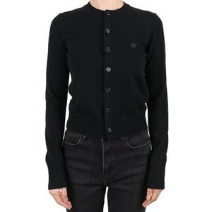 아크네 스튜디오 25FW 여성 페이스 패치 울 가디건 블랙 A60634 900