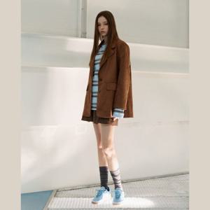 플라스틱아일랜드  (PR3TJ961) 투버튼 싱글 스웨이드 자켓