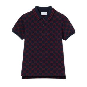 주니어 구찌 폴로 셔츠 825157XJHBA 4390 Blue