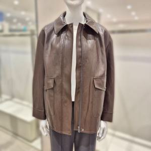 [비지트인뉴욕]박시핏 카라 레더자켓 VB9LE72