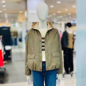 [클리지]니트 후드 탈부착 인조 가죽 레더 자켓 CP7WLJ09