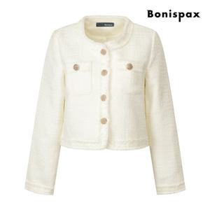 보니스팍스  골드 버튼 노카라 트위드 자켓 (XP9JK001M0)