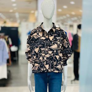 [클리지]양포켓 프린트 루즈핏 셔츠 CP6WBL28