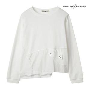 나인식스뉴욕  라운드넥 트리플 라인 언발 티셔츠 (NP9TS002M0)