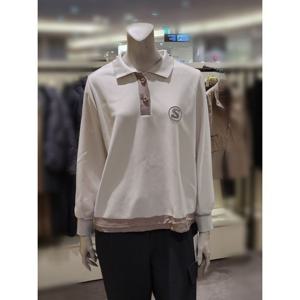 [트리아나]MARIO소고 밑단스트링포인트 카라넥티셔츠AJ4TA21