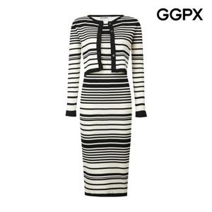 [지지피엑스]단가라 슬림핏 니트 투피스 (GP9ST005F)