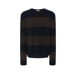 헤지스 골프 25FW 네이비 남성 헤리티지 보더 케이블 니트 HUSW5C611N3