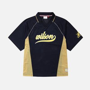 [윌슨][윌슨] 베스켓볼 매쉬 폴로 반팔 티셔츠 W241001LPS51DNY