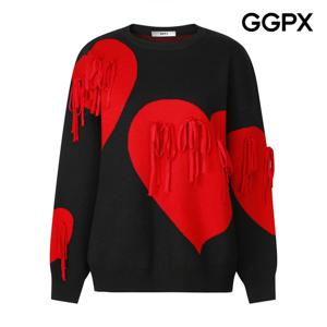 [지지피엑스]하트 프린지 니트 GP9KP023F