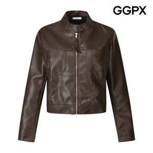 [지지피엑스]차이나넥 비건 레더 자켓 GP9JK023F