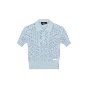 Dsquared2 반팔 오픈 니트 크롭 탑 S72HA1188D13009 491 TP949141451