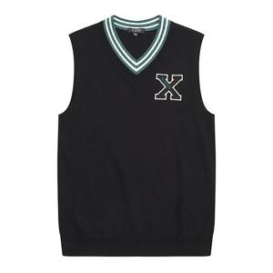 [JDX] 남성 와펜 브이넥 니트 베스트(X4SVU3381BK)