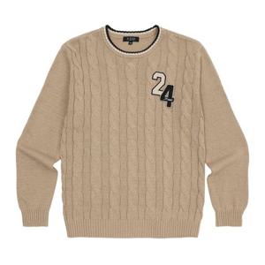 [JDX] 남성 꽈배기 조직 라운드 풀오버(X4SPU3351LI)