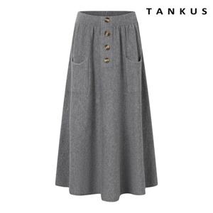 [탱커스]페이크 버튼 포켓 플레어 스커트 (TX3SK014L0)