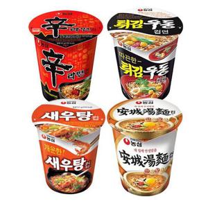 신라면컵 6입+안성탕면컵6입+튀김우동6입+새우탕6개 총24개