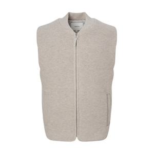 [헤지스]헤지스 베이지 짜임 울 집업니트베스트 WHSW4D332I2