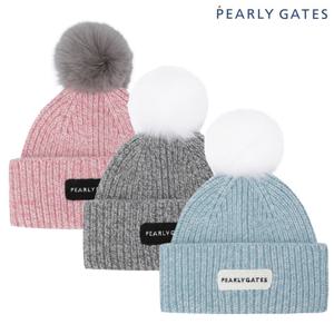 파리게이츠  여성 탈착 폼폼이 멜란지 니트 비니 521E4CP012 BJ