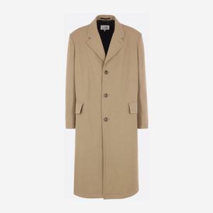 MM6메종마르지엘라 베이지 비스코스 싱글브레스트 코트 SH2AA00