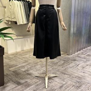 [ab.f.z]AOZ4HP46K_페이크 레더 백 밴딩 와이드 팬츠