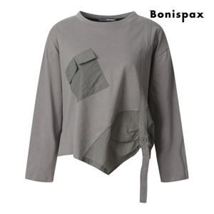 보니스팍스  입체 포켓 라인 맨투맨 티셔츠 (XPATS002M0)