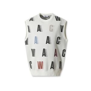 [왁]왁 맨 컬러드 왁 니트 베스트 WMWAA25602IVX