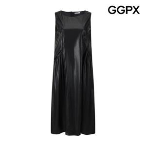GGPX  페이크 레더 슬리브리스 원피스 (GPAOP004F)