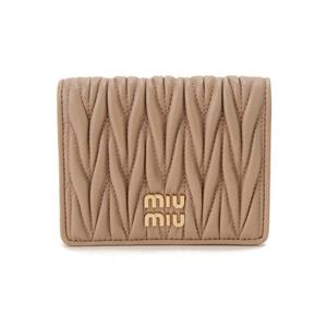 미우미우 마테라쎄 나파 가죽 반지갑 카메오 베이지 5MV204 2FPP F0770