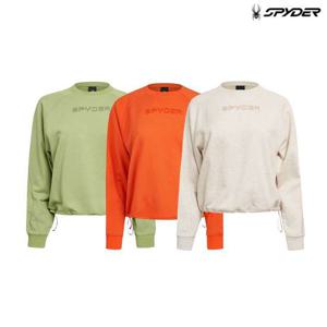 [스파이더] 여성 세미 크롭 맨투맨 티셔츠 SPHFCNRL351W