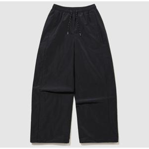 르꼬끄 우먼 스트레치 우븐 기모 와이드핏 팬츠 B1 QQ422OPTO1 BLK