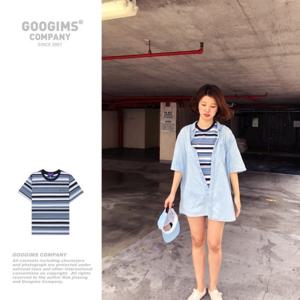 [구김스]구김스 0704_IBL 스트라이프 반팔티셔츠 (G18MMRT302)