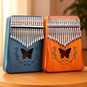 나푸아 NK3K 나비 베벨컷 칼림바 코아 우드 17음계