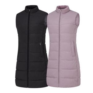 콜핑 여성 웰론 등산 중기장 패딩 조끼 보온 필파워