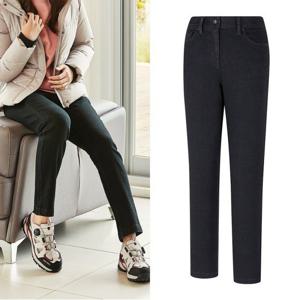 콜핑 여성 블랙 데님 청바지 가을 슬림핏 블랙진(여)